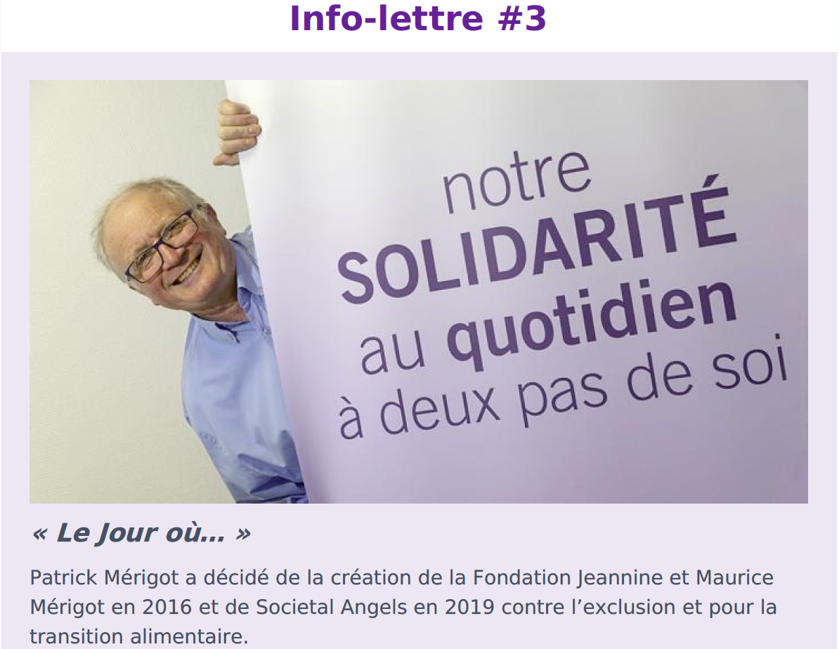 Infolettre avril 2020 - Naissance de la fondation